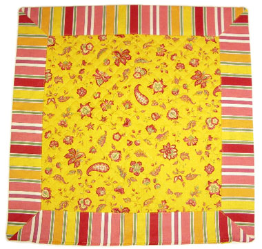 provence quilted cushion cover 45 x 45 cm (Vence. yellow) provence quilted cushion cover 45 x 45 cm (Vence. yellow)